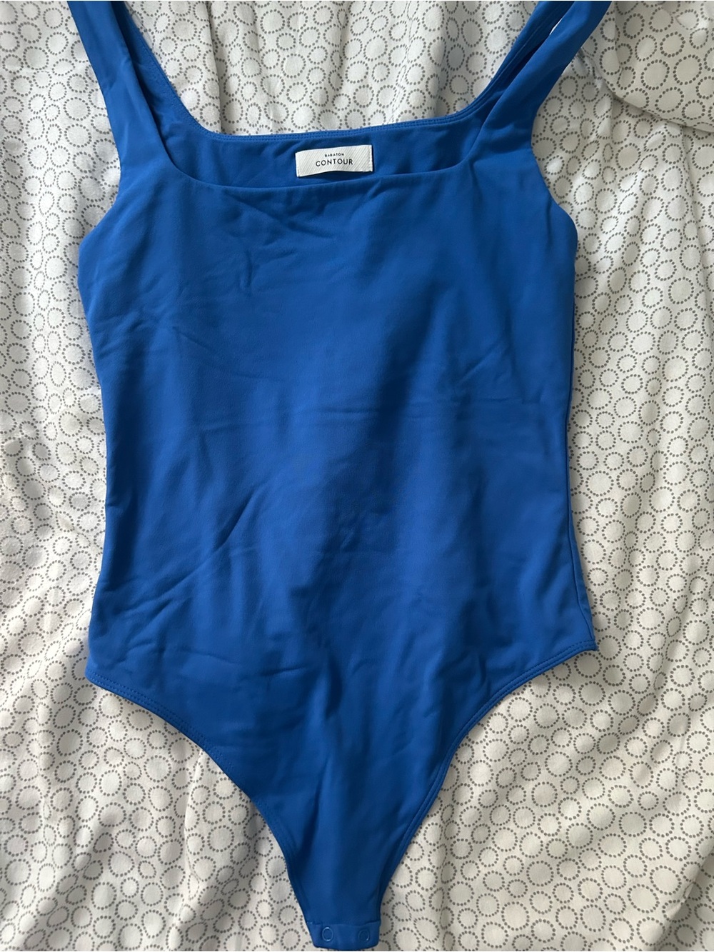 Babaton Royal Blue Square-Neck Bodysuit